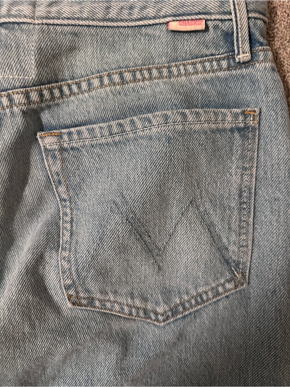 Mother Women's Petite Lil Lemon Twist Sneak Jeans in Munchies - Picture 5 of 11